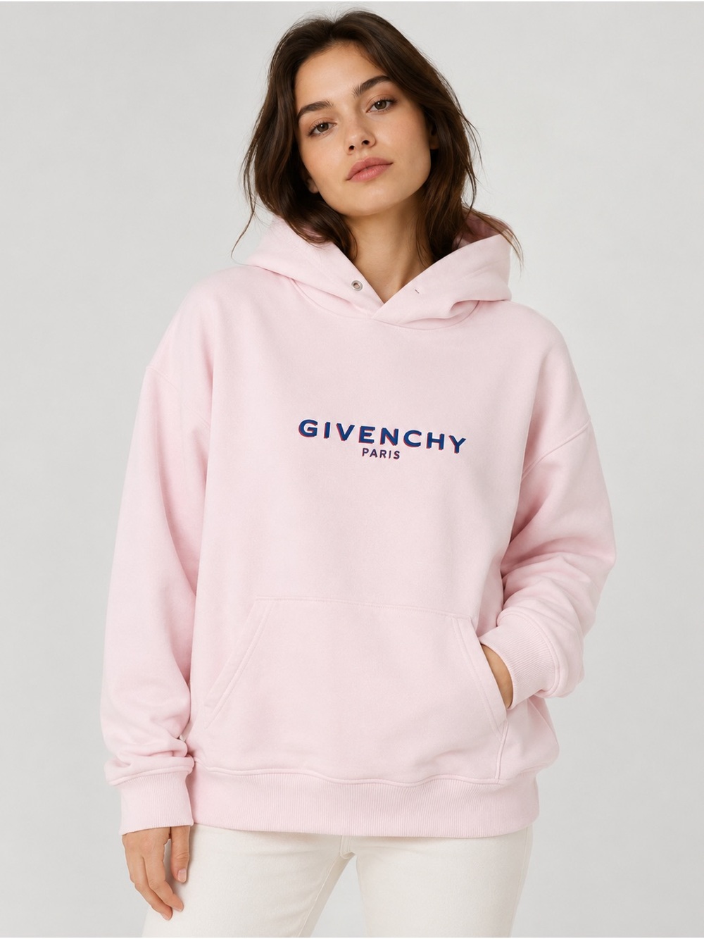 Givenchy Paris Pink Logo Hoodie | Size XS